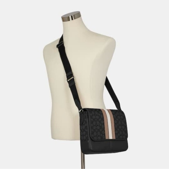 coach Thompson Small Map Bag In Signature Jacquard With Stripe c6583 - Picture 8 of 8